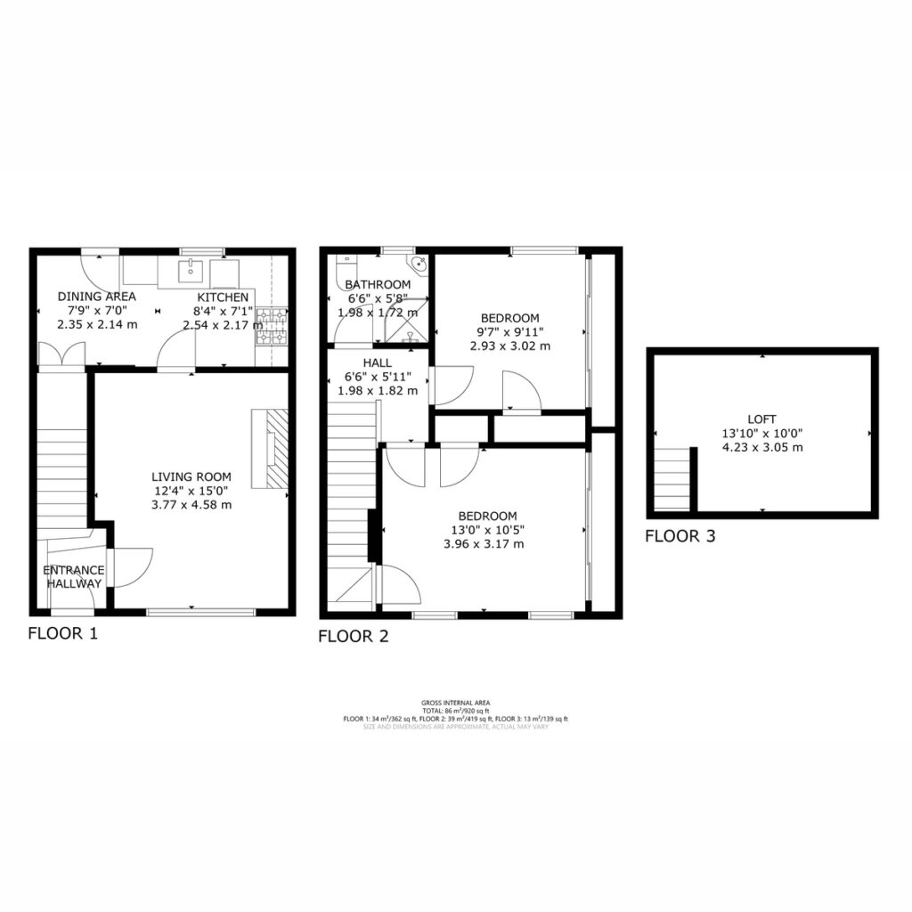 Floor plan, Chestnut Grove, Blantyre, G72