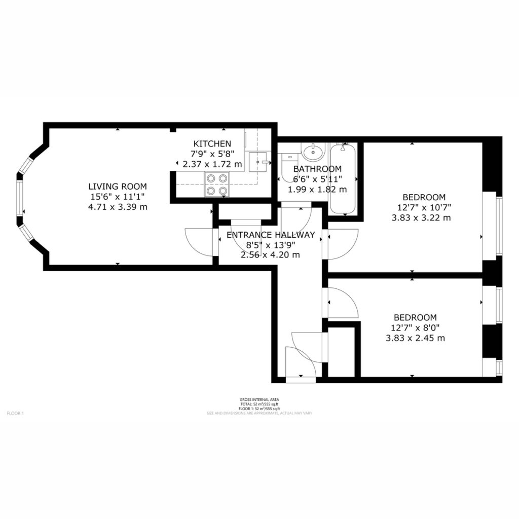 Floor plan, Stonelaw Road, Rutherglen, G73