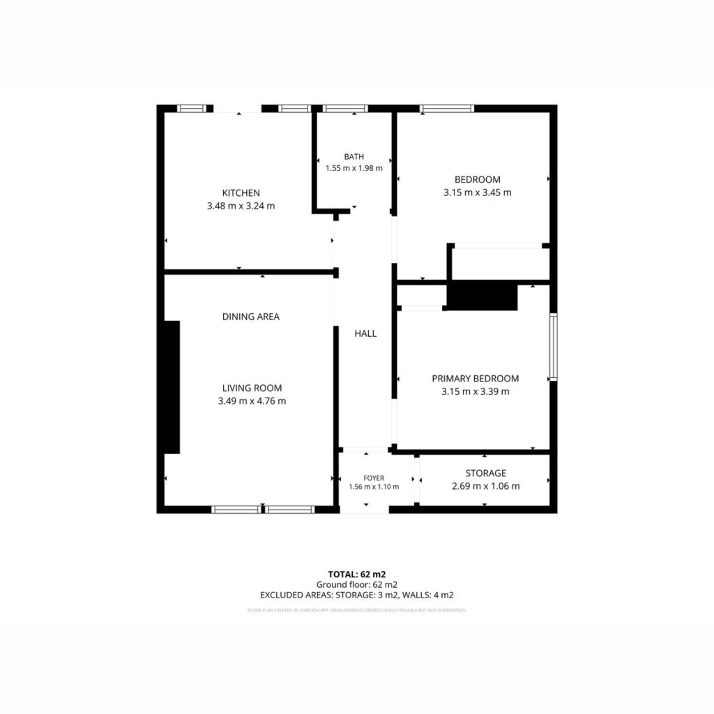 Floor plan, Calder Street, Blantyre, G72