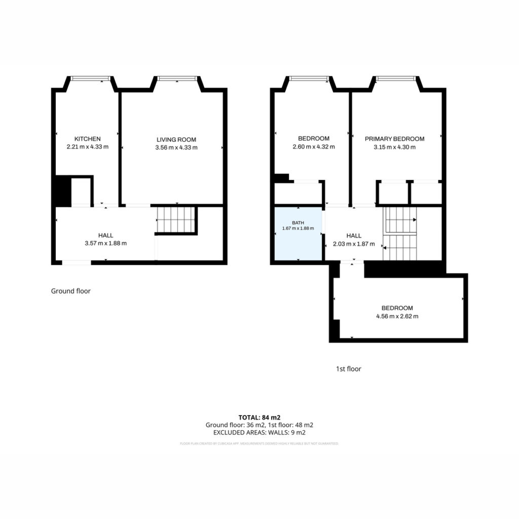 Floor plan, Melrose Avenue, Rutherglen, G73