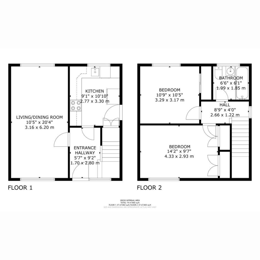 Floor plan, Brankholm Brae, Hamilton, ML3